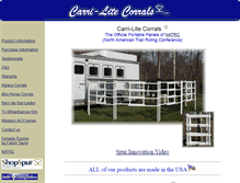 Tablet Screenshot of carrilitecorrals.com